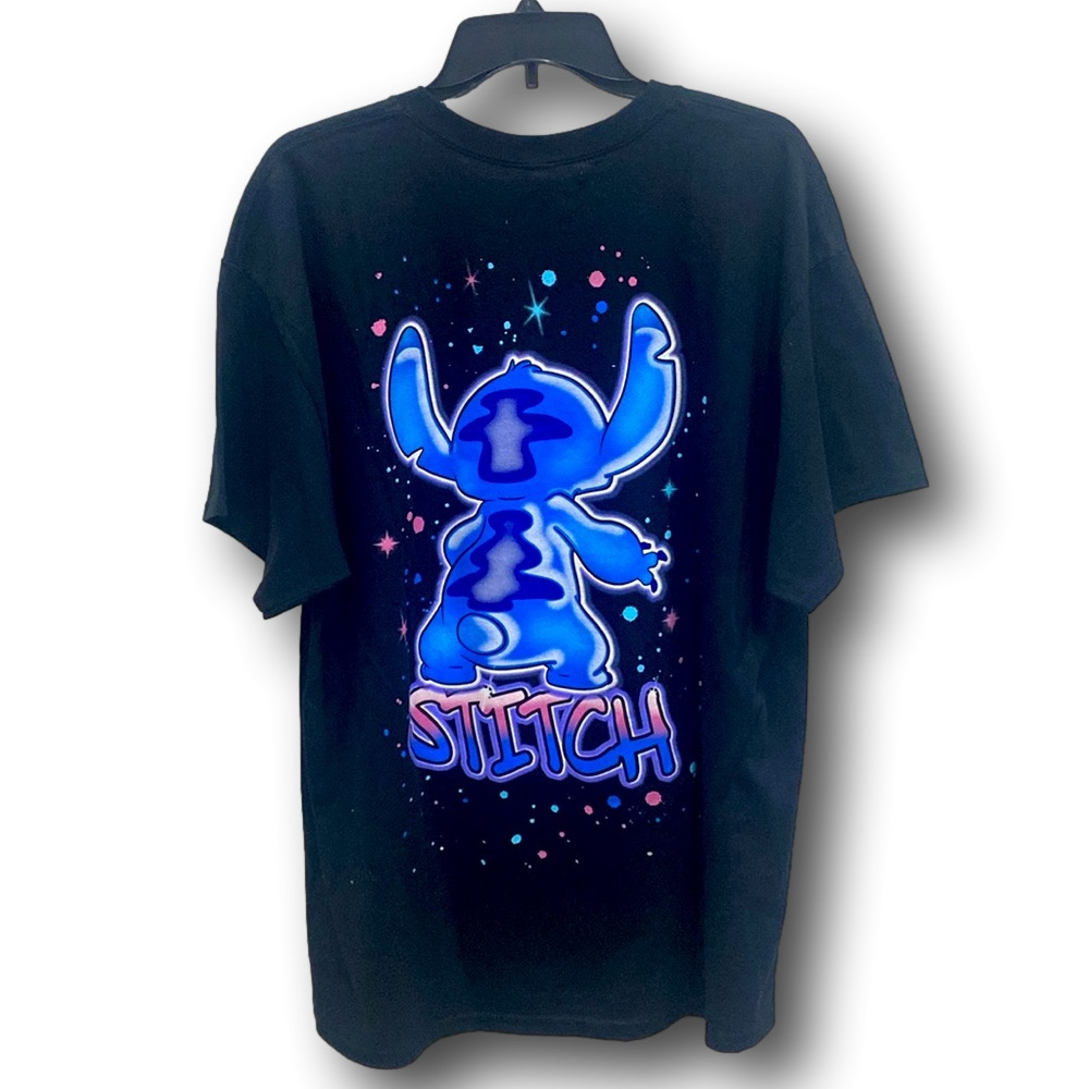Disney Stitch Splatter Double-Sided Graphic T-Shirt - Size Extra Large XL - NWT - Picture 2 of 5